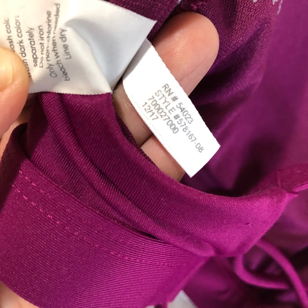 ATHLETA BIKINI HALTER TOPMAGENTA STRAPPY SZ SMALL - Picture 7 of 7